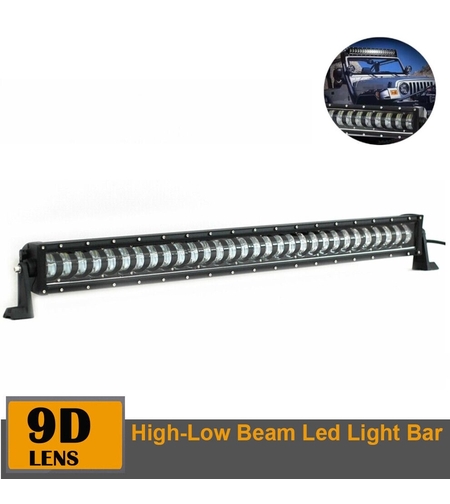 9D 88.5 СМ Led Bar Лед Бар Hi/Lo Kъси Дълги Водоустойчив Удароустойчив 12V 24V 19200 LМ 240W С Лупи Off-Road Лед Бар За Джип ATV