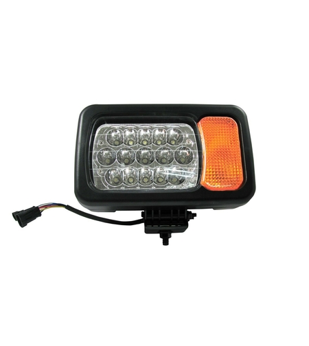 Ляв фар 16LED къси / дълги светлини мигач рефлектор подходящ за трактор комбайн багер и др.