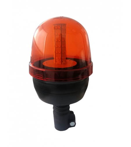LED ЛЕД Аварийна, Сигнална Лампа Маяк Буркан 12/24V Оранжева, Жълта с Гладко Стъкло и 3 Режима На Светлина