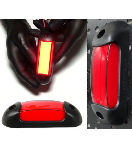 LED габарит, маркер, токос, Червен, Неон ефект, 12V-24V - за ремаркета, платформи, камиони и др.
