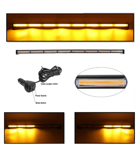 120cm Сигнална Аварийна Блиц Маяк Led Бар Лампа Пътна Помощ Платформа 12V-24V 144W