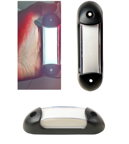 LED габарит, маркер, токос, Бял, Неон ефект, 12V-24V - за ремаркета, платформи, камиони и др.