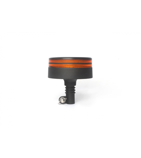 25W LED ЛЕД Аварийна Сигнална Лампа Маяк Буркан Двуредов с 50 Диода Оранжева Жълта 12V - 24V за монтаж на тръба