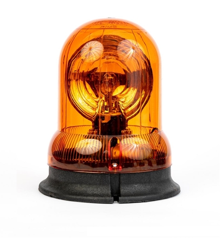 Въртяща Сигнална Аварийна Оранжева Лампа Маяк с Крушка 24V, Ø 148mm