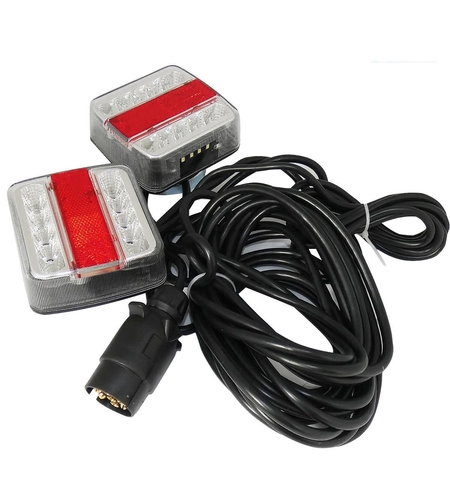 12V LED стопове пет функции за ремаркета и колесари с магнит кабел