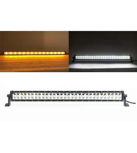 80 См Led Bar Лед Диоден Бар Прожектор Бяла и Оранжева, Жълта Светлина, Блиц, Флаш, CROSS DRL 180W 12V 24V