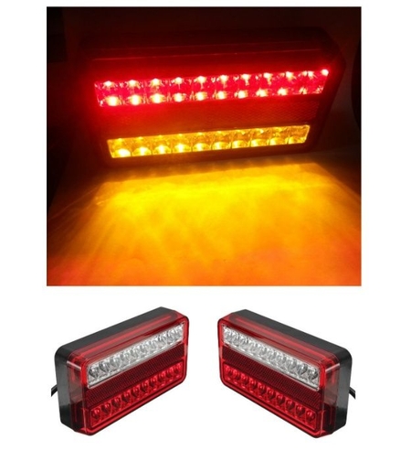 Комплект Диодни LED Лед стопове за Бус Камион Тир Ремарке Караванa с 4 функции 12V