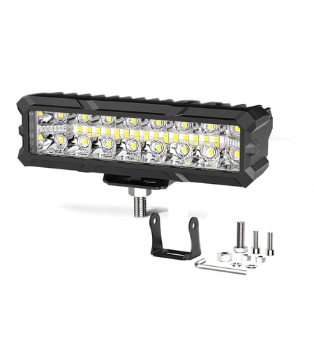15.5 cm 93W Диоден Прожектор Супер Мощен Халоген Led Bar Лед Бар Бяла Комбиниранa Светлина 12V - 24V За АТВ SUF Джип 4х Offroad Камион