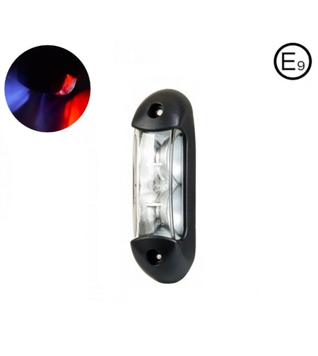 LED Светодиоден Страничен Габарит, Бял, Червен цвят, 110mm x 28mm, 12V-24V