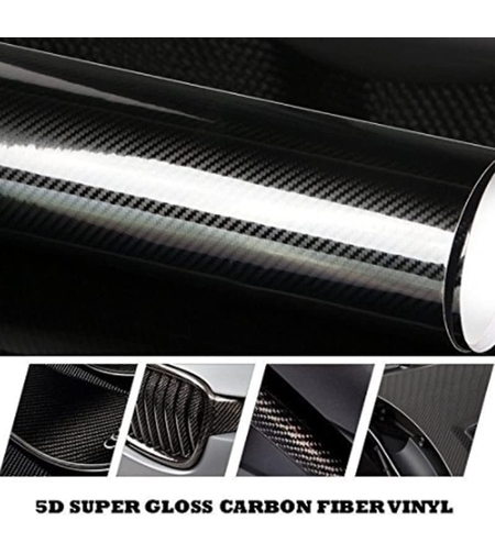 5D Декоративно автомобилно WRAP фолио 1.52 X 18M черен карбон BLACK CARBON