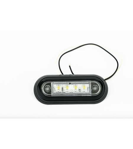 LED Диоден Вграден Страничен Габарит, Маркер, Токос Бял12-24V за камион, бус, ван, платформа, ремарке Е-марк Е9