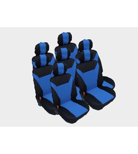 Калъфи тапицерия за VW Touran, Sharan, Ford Galaxy, Citroen C8, Peugeot 307SW, Citroen C4 Grand Picasso, Peugeot 806, 807, Син