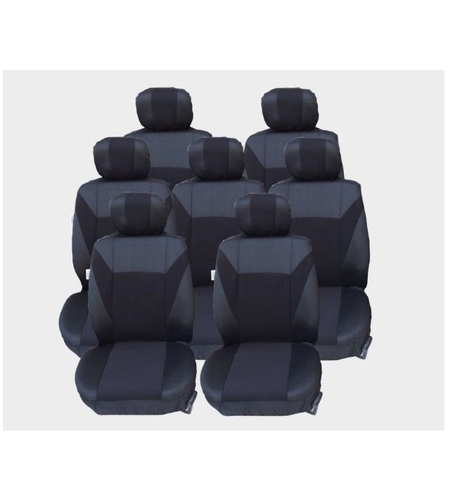 Калъфи тапицерия за VW Touran, Sharan, Ford Galaxy, Citroen C8, Peugeot 307SW, Citroen C4 Grand Picasso, Peugeot 806, 807, Черен