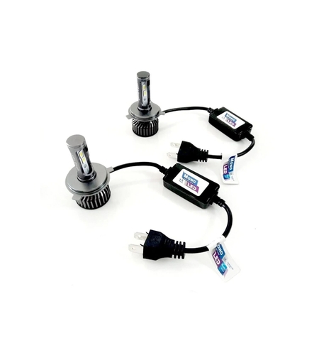 Комплект Умалени Мини Лед Led Диодни Крушки H4 Х4 12V - 24V 70W 10000lm За Фарове Can Bus без Грешки къси/дълги Photon Mono LED +3 Plus