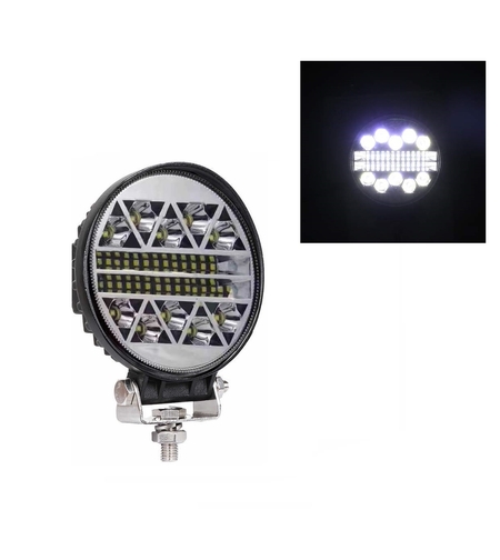 108W LED ЛЕД Диоден Фар Кръгла Работна Лампа Прожектор Задна Светлина 12V 24V