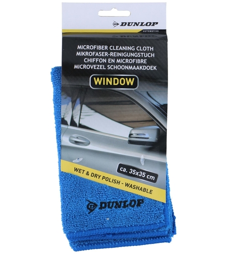 Микрофибърна кърпа за почистване на стъкла 35x35 cm – 250 gsm, DUNLOP