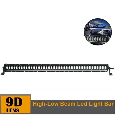 9D 134 СМ Led Bar Лед Бар Hi/Lo Kъси Дълги Водоустойчив Удароустойчив 12V 24V 30720 LМ 384W С Лупи Off-Road Лед Бар За Джип ATV