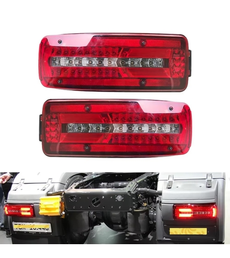 Комплект Ляв и Десен LED стопове Man Ман TGX 24V с 8 функции подходящи за Ремарке Караванa Бус Тир Камион
