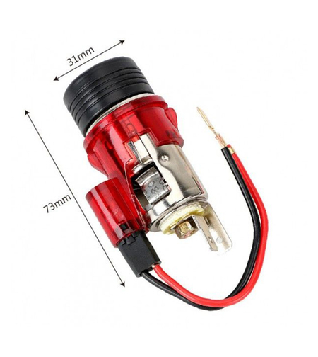 Универсална запалка за автомобили - 12V -09649 - червена