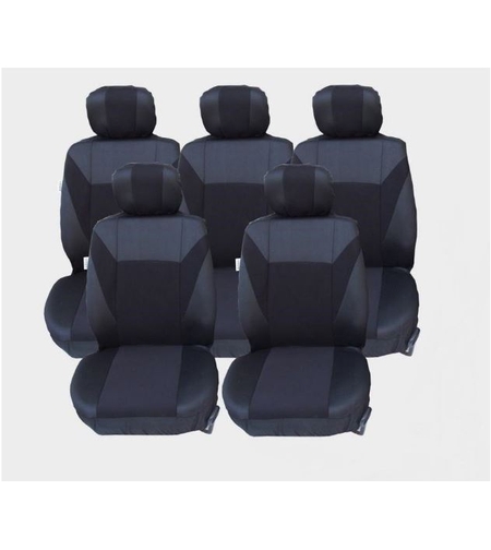 Калъфи тапицерия за Ford S-MAX C-MAX, VW Touran, Sharan, Toyota Corolla Verso, Черни