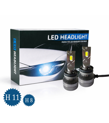 Комплект LED крушки H11/H8 – Smart CSP технология, CANBUS, 70W, 12–24V