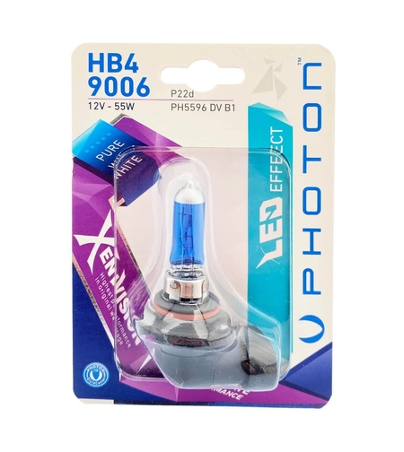 1 брой халогенна крушка HB4 ХБ4 9006 12V 55W P22d bqla светлина Xen Vision в блистер Photon