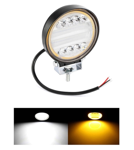 72W LED Диоден Фар Работна Бяла Жълта Светлина Габарит Мъгла Лампа 12V 24V 3100 Лумена