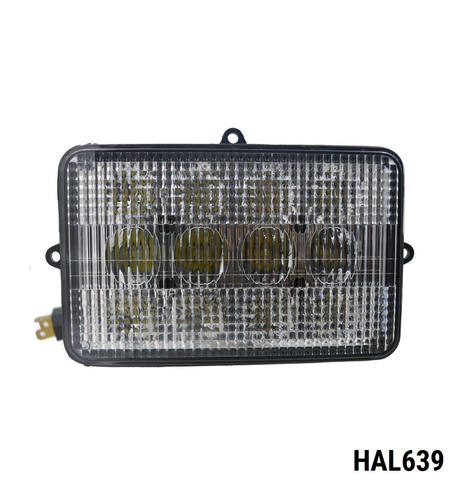 ЛЕД Диоден Халоген LED Фар - 5100lm 16.5cm 60W PRO - Късa/Дълга Светлина - John Deere Странично захващане