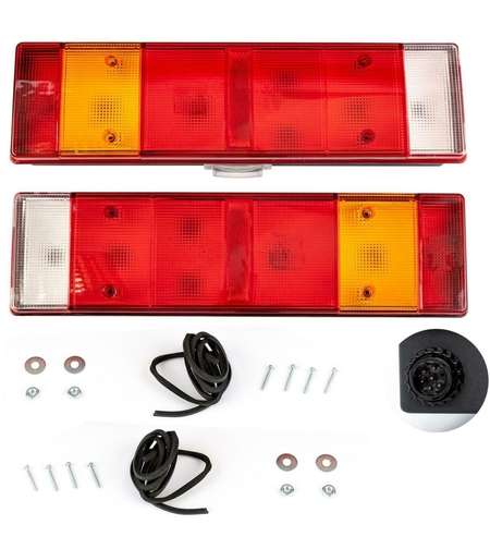 Комплект Стопове С Букса, 12V -24V, 46cm x 13cm, Подходящи за Бус Камион Тир Ремарке Караванa