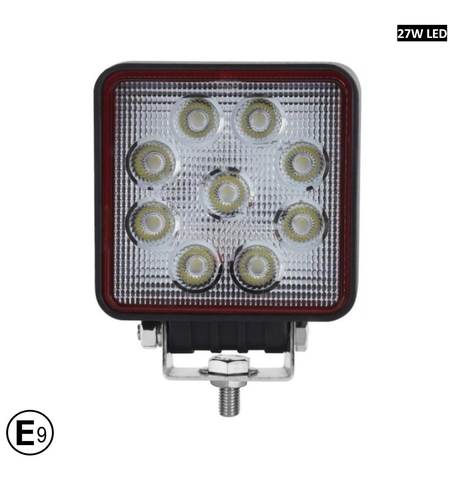 10См 27W Супер Мощен Квадратен PRO Led Диоден Халоген Лед Лампа Прожектор 12-24V