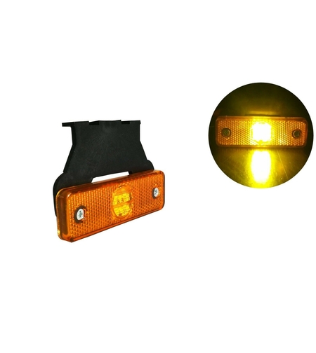 LED ЛЕД Светодиоден Оранжев Габарит Със Стойка, Маркер, Водоустойчив, 24V за камион, бус, ван, пикап, ремарке, каравана, платформа