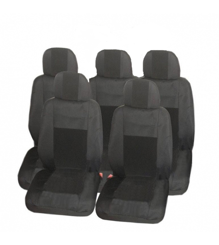 Калъфи тапицерия Flexzon за Ford S-MAX, C-MAX, VW Touran, Sharan, Toyota Corolla Verso, Текстил, Черна
