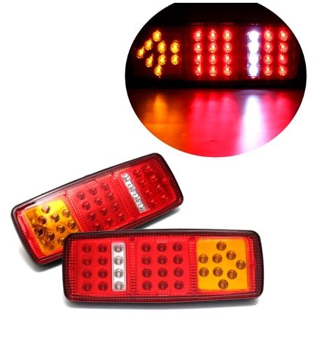 Комплект от 2 бр. LED стопове мигач задна светлина 24V за камион бус ТИР емарке