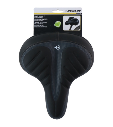 Анатомична седалка за велосипед черена DUNLOP 25 см x 21 см x 12 см