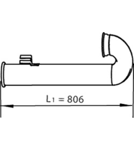 ауспухова тръба L806 за DAF(ДАФ)