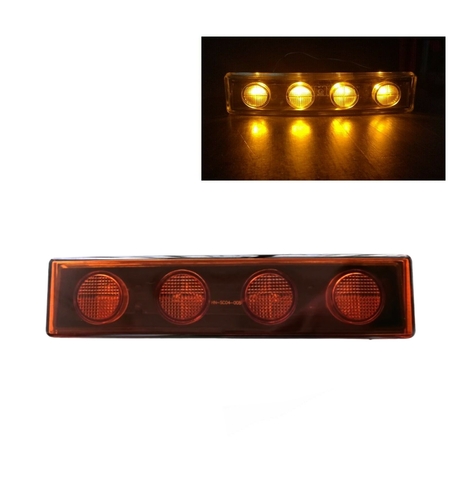 1бр Оранжев преден габарит LED сенник маркер за Скания Scania - 180mm x 40 mm с букса