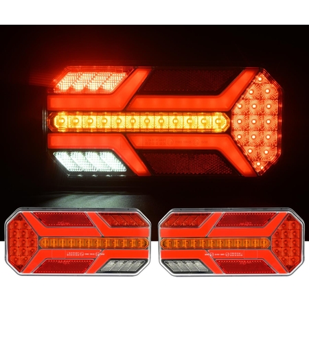 Комплект LED ЛЕД Диодни Стопове, Динамичен Мигач, 7 Функции, 12/24V