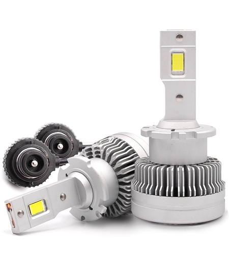 Комплект от 2 броя LED ЛЕД диодни крушки D2S за xenon 12-24V 50000lm Canbus без грешки 6000K