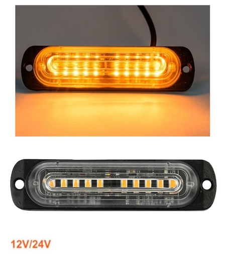 10 LED Аварийна Лампа За Пътна Помощ , Жълта Блиц Мигаща Светлина 12V