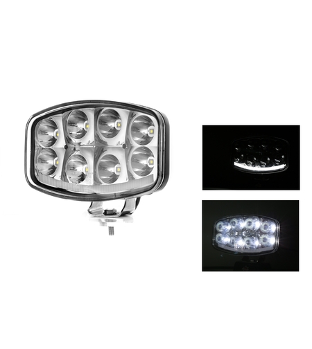 Нов мощен 64W LED ЛЕД Фар Халоген Лампа с Три Функции Неон Neon Ефект 12V - 24V Бяла светлина 6500LM