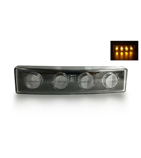 1бр Оранжев LED преден габарит маркер за Скания Scania- 180mm x 40 mm с букса