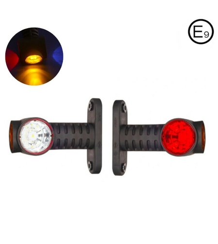 1 Брой 12см LED Лед Габарит, Рогче, 12V-24V, 3 SMD Диода, Тройна Функция, Червена, Бяла, Жълта Светлина, 3D Светлинен Ефект