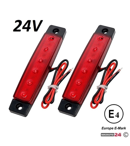 Диоден габарит с 6 LED диода - 24V червен