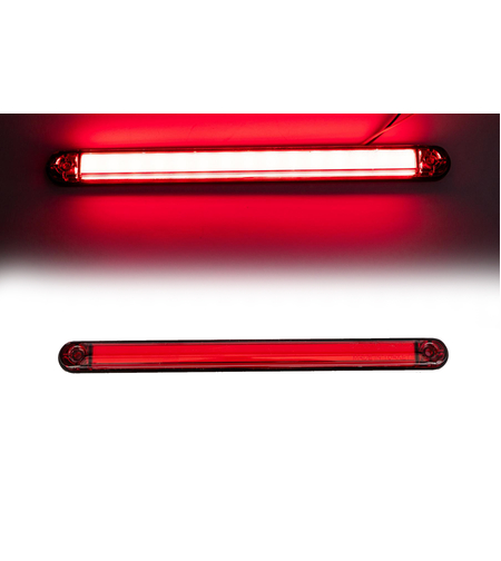 LED Светодиоден Габарит, Неон Ефект, Маркер, Червен, 12 LED, 12V-24V, 24 см