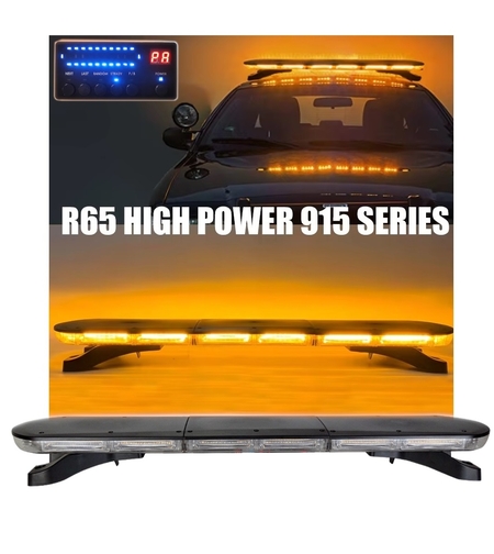 12V 24V Лед Led Диодна Мощна Аварийна Сигнална Лампа Буркан 96 см 126W 16 режина Бяло Стъкло За Пътна Помощ Платформа Снегорин и др.