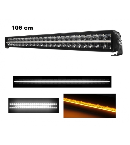 106 cm / 42 Инча 12V - 24V Led Bar Лед Бар Пиано дизайн Диоден Прожектор Супер Мощен Бяла и Оранжева Светлина Габарит Мъгла Високо Качество Ново Поколение 17000LM