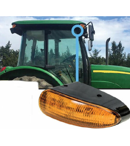 21W Лед LED Сигнална Лампа Мигач Аварийна Оранжева Светлина AGCO John Deere