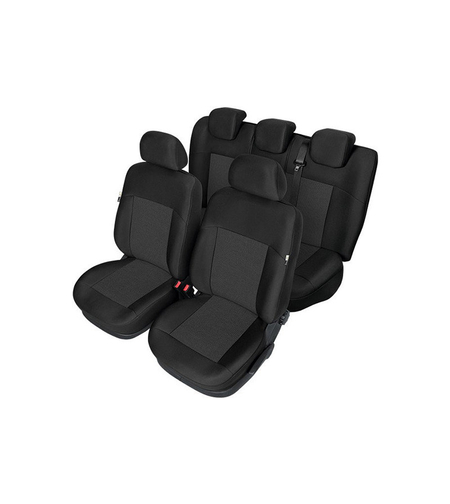Пълен Комплект Тапицерия Kegel за предни+задни седалки на Volkswagen Passat B7 2010-2014 Черна Текстил
