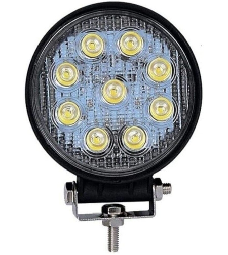 27W Кръгъл Led Лед Диоден Фар Прожектор Халоген Лампа с разпръсната светлина FLOOD 12V 24V Слим Slim