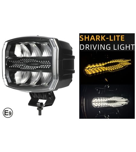 LED комбиниран халоген Flexzon 12–24V, 175W, 11000 lm, оранжев/бял DRL и аварийна блиц светлина с 4 режима, E-mark, IP67/69K